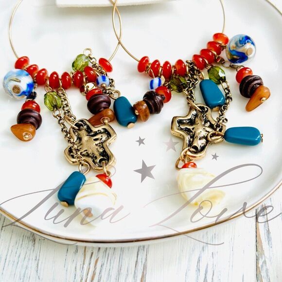 FREE PEOPLE Lola Hoops In Gold NWT - Picture 4 of 5